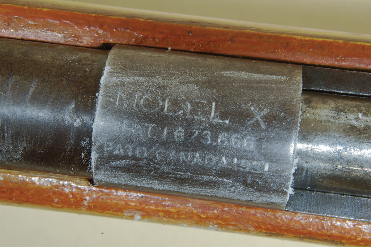 The Model X is very lightly stamped on the Iver Johnson’s receiver ring.